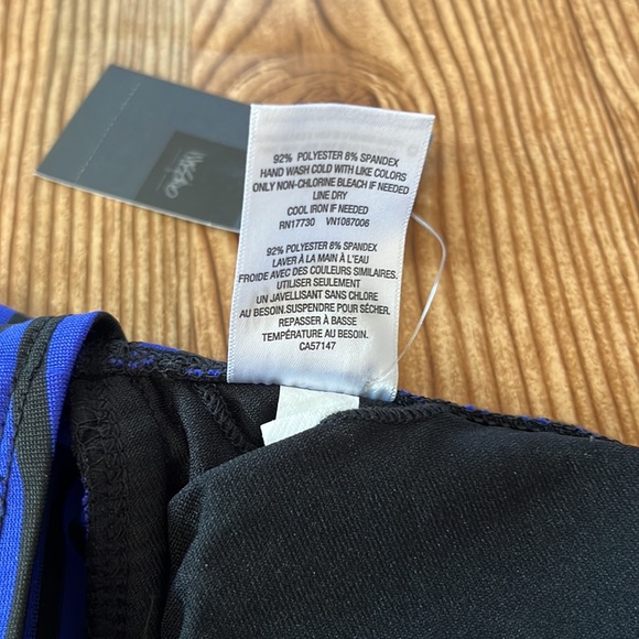 Purple &  black Stripe Halter Tankini Bathing Suit Swim Top Nwt  small/p - Picture 12 of 13